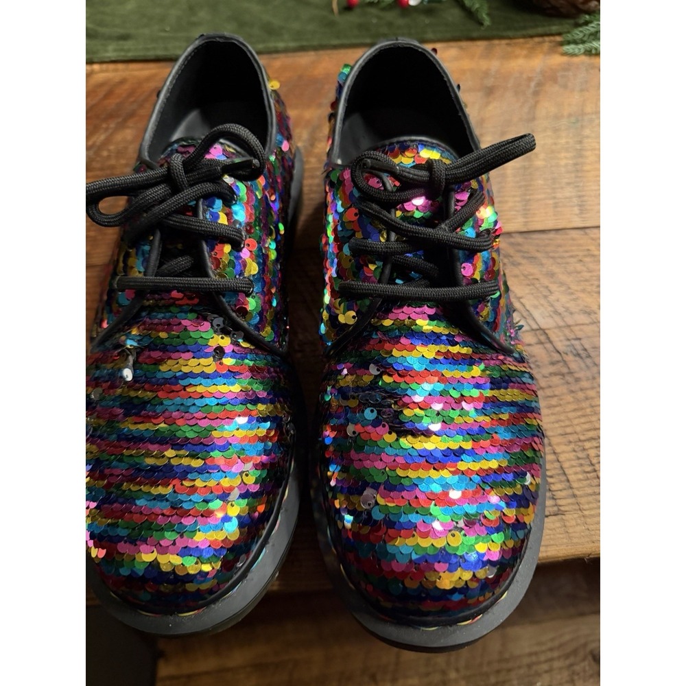 Dr Martens 1461 Sequin Rainbow Loafer, Size 8 Ladies, EUR 39 Never Worn